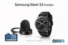 Image of Samsung Galaxy Watch, S3 Frontier, BLACK, 46mm, Wi-Fi, Grade A+, CHRGER inc