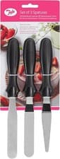 Image of Tala 3 Stainless Steel Icing Spatulas with Black Plastic Handles