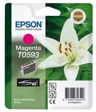 Image of GENUINE AUTHENTIC EPSON T0593 MAGENTA INK CARTRIDGE C13T05943010