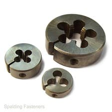 Image of Metric Standard British Quality Circular Split Die Nuts Carbon Steel M2 To M30