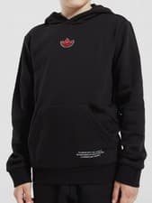 Image of adidas Originals Kids Hooded Sweatshirt Hoodie (JX6856) Black Size 13-14 Years