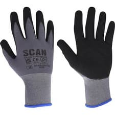 Image of Scan Breathable Microfoam Nitrile Gloves Grey XL