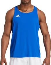 Image of adidas Adizero Essentials Mens Running Vest Blue Run Lightweight Tank Top