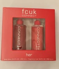 Image of Fcuk Connect For Her Gift Set - 1 x Fragrance Mist 250ml & 1 x Body Lotion 250ml