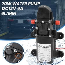 Image of 12V Water Pump Pressure Diaphragm Self Priming 130PSI 6L/Min RV Caravan Boat 70W
