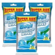 Image of 3 x 50 Duzzit Disinfectant Wipes – Kills 99.9% Bacteria for a Clean and Hygienic