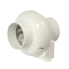 Image of Manrose 100mm 4 Inch Inline Centrifugal Fan With Adjustable Over-Run Timer White