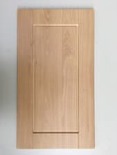 Image of Freepost LIGHT Beech Effect Shaker kitchen cupboard doors compatible B&Q Chilton