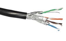 Image of 50m Cat6A Black SHIELDED EXTERNAL Outdoor Cable - 4 Pair U/FTP PE Solid Copper