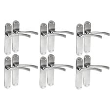 Image of Epsom Door Handle Internal Polished Chrome Twist Door Handle Set 6 Pairs