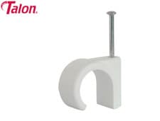 Image of Nail in pipe clips, 8, 10, 15, 22, 28mm White, Blue, Red