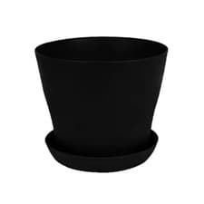Image of Plant Flower Pot Plastic 9 Colours 5 sizes Gloss Pots Planter Saucer Tray Decor