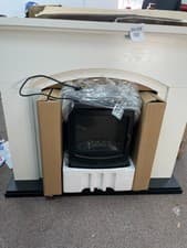 Image of warmlite 1.85kwh newcastle cream arch front fireplace suite