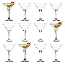 Image of 12x LAV Misket Martini Glasses Glass Party Cocktail Drinking Set 175ml Clear