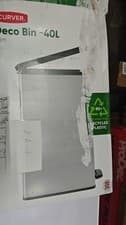 Image of Curver Slim Line Stainless Steel Effect Deco Pedal Bin 40L - DAMAGED ITEM