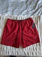 Image of New Men's Polo Ralph Lauren Swimming Trunks Red XL