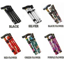 Image of Walking Stick Easy Fold Adjustable Cane Lightweight Mobility Collapsible Sticks