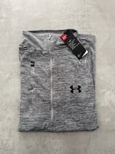 Image of Womens New Under Armour Tech Top 1/4 Zip Long Sleeve Grey Gym Training Active