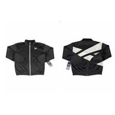 Image of Reebok Women's Black Track Jacket Full Zip Athletic Athleticwear XS