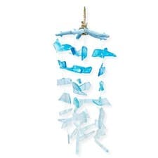 Image of Seaglass Starfish Windchime Hanger, 9" Long Coastal Beach Mobile