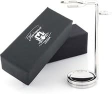 Image of Premium Quality Stainless Steel Shaving Brush Stand Holder for Razor & Brush UK