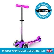 Image of Micro Scooters Mini Micro Deluxe Glow LED Plus MMD213 Scooter Frosty Pink 2+Yrs,
