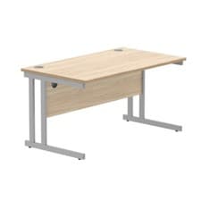 Image of Straight Cantilever Office Desk - Beech, Grey Oak, Oak or White MFC