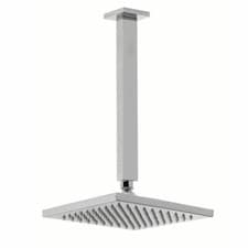 Image of Bathroom Modern 200 mm Chrome Square Fixed Shower Head With Ceiling Mounted Arm