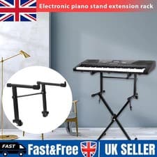 Image of 2 Tier Keyboard Stand Attachment Metal Adjustable Height and Width for Stacking