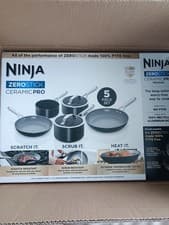 Image of Ninja ZeroStick CeramicPro 5 Piece Saucepan & Pan Set CW35000UK Black