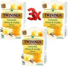 Image of Twinings Chamomile Honey & Vanilla Herbal Tea Bags 3 x Packs (60 Tea Bags Total)