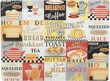 Image of Everyday Home Glass Worktop Saver Kitchen Surface Protector 40 x 30cm Retro B