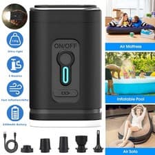 Image of 4000Pa Air Bed Pump Electric Air Pump Inflator Deflator Rechargeable Mini