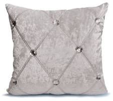 Image of Large Crush Velvet Diamante Chesterfield Cushions or  Covers 3 Sizes 5 Colors