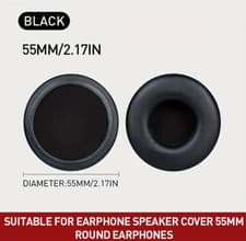 Image of Ear pads for Plantronics Blackwire 3220 Black Premium Quality 1 Pair 55mm