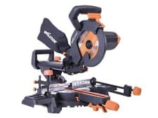 Image of Evolution R210SMS+ Pro Multi-Material Sliding Mitre Saw 210mm 1500W 110V EVLR21