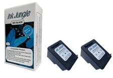 Image of 2x Refilled 305 Black Ink Cartridge For HP ENVY 6032e 6420e 6430e 6432e Printer