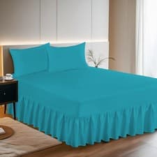 Image of Premium Deep Fitted Valance Sheet Extra Deep Bed Sheets Single Double King Size