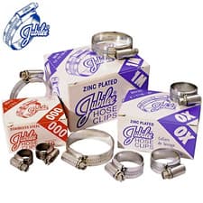 Image of Genuine Jubilee Hose Clips Clamps Worm Drive Stainless Steel Mild Steel Zinc