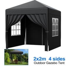 Image of LOEFME Pop Up Gazebo 2x2m Awning Party Tent Canopy Marquee Waterproof Garden