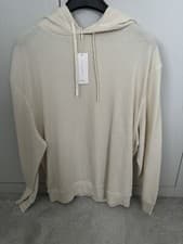 Image of Men’s New Marks and Spencer Size Medium Cream Loungewear Sweatshirt with Hood