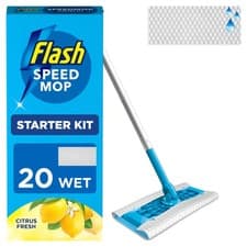 Image of Flash Speedmop Floor Cleaner Starter Kit for Cleaning Floors with Dirt Lifting