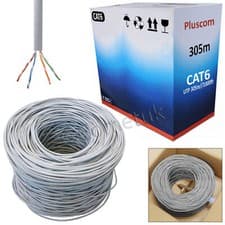 Image of 305M RJ45 Cat5e-Cat6 Ethernet Network IN/OUTDOOR FTP UTP Roll Cable Lead Lot UK