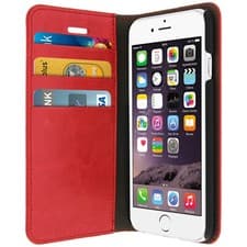 Image of Case IPHONE 6, IPHONE 6s Leather Genuine And Finishing Stitched - Red