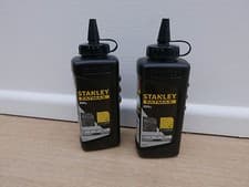 Image of 2 X STANLEY FATMAX BLACK CHALK LINE REFILLS 225G 1 47 822