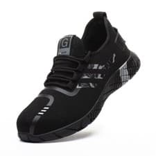 Image of MENS WOMENS SAFETY TRAINERS SHOES BOOTS WORK STEEL TOE CAP ANKLE SIZE LADIES UK