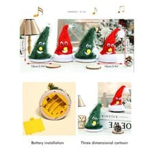 Image of Singing And Dancing Santa Claus Hat Electric Christmas Xmas Hat Swing MusicalToy