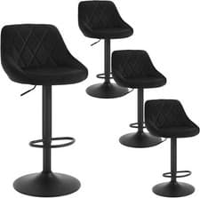 Image of WOLTU 1/2/4x Adjustable Breakfast Bar Stools Swivel Gas Lift Chair Dining Stools