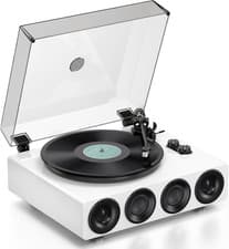Image of Bluetooth All-In-One Turntable, High Fidelity Belt Drive Record Player, Magnetic