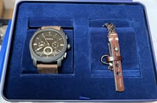 Image of FOSSIL FS5251SET MENS MACHINE CHRONOGRAPH QUARTZ ANALOGUE BLACK DIAL WATCH *NEW*